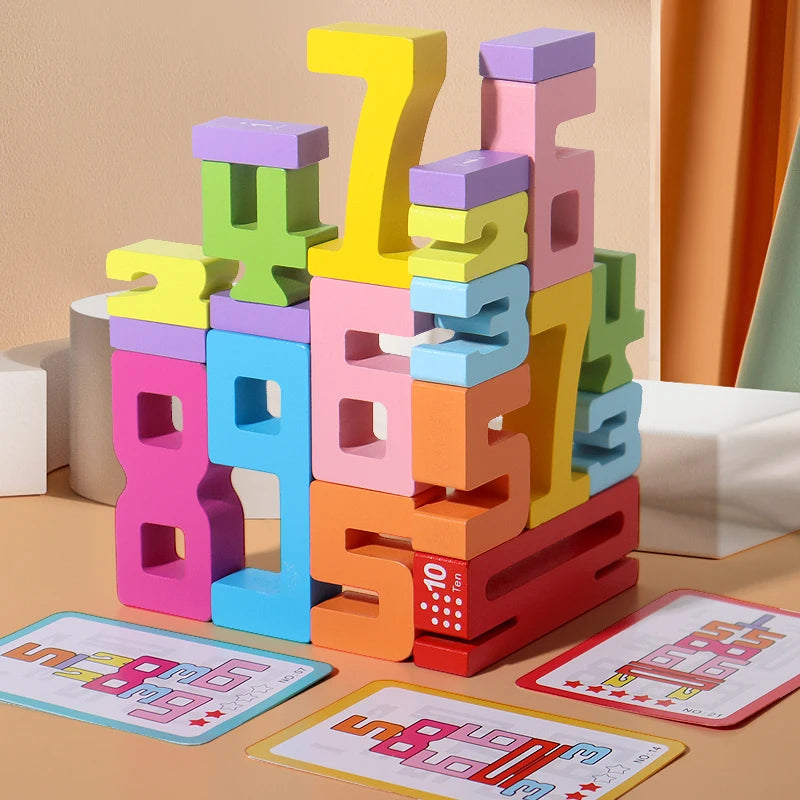 Wooden Digital Learning Puzzle Blocks