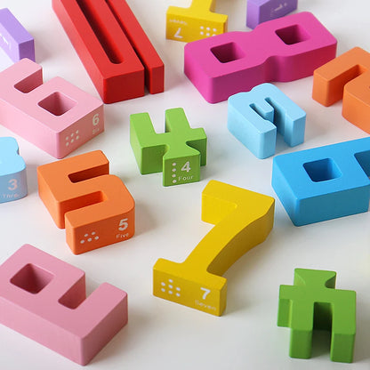 Wooden Digital Learning Puzzle Blocks
