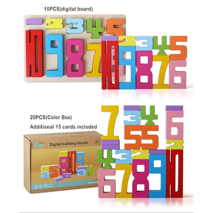 Wooden Digital Learning Puzzle Blocks