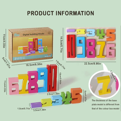 Wooden Digital Learning Puzzle Blocks