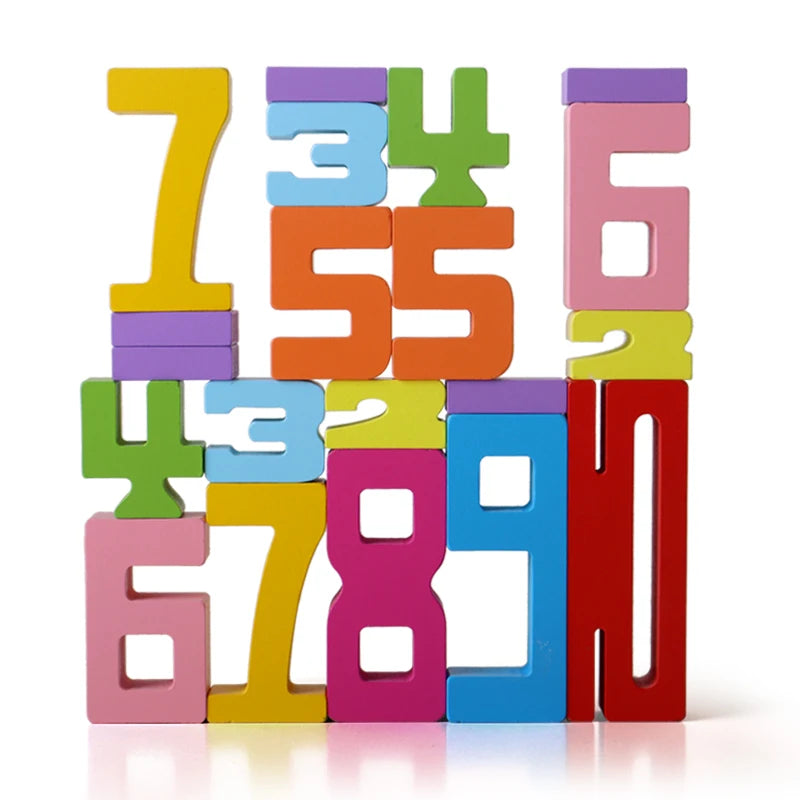Wooden Digital Learning Puzzle Blocks