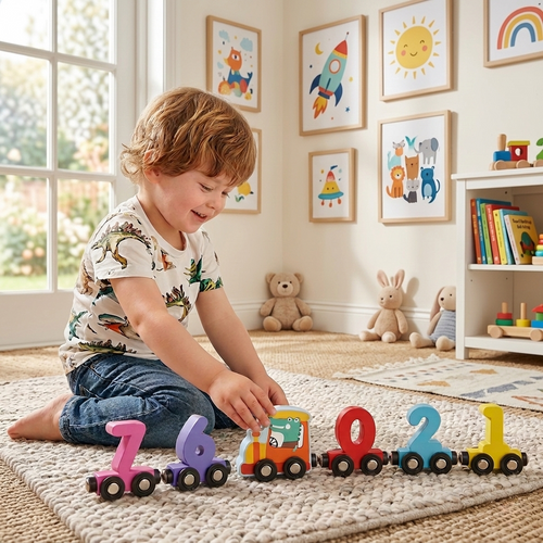 Magnetic Digital Train Educational Toys